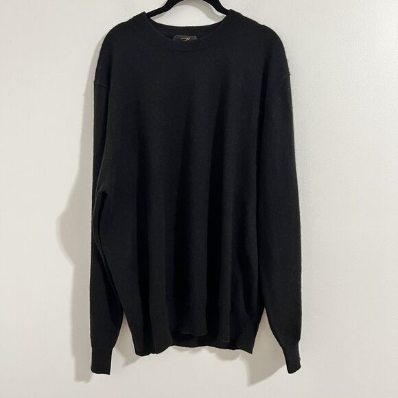 Pure 2-Ply Cashmere Sweater Mens XL Crewneck Pullover Soft Warm Classic Knit - Picture 1 of 5